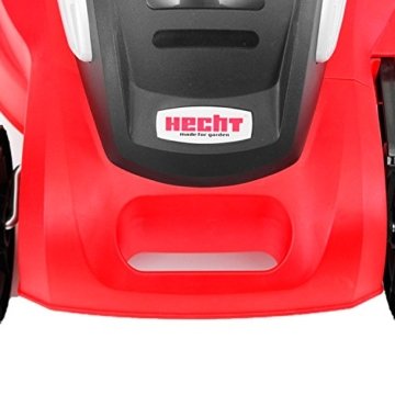 HECHT Elektro-Rasenmäher 1434 Elektro-Mäher (1400 Watt, 34 cm Schnittbreite, 3-fache Schnitthöhenverstellung 25-65 mm, 35 L Fangsack) - 