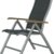 IB-Style - Hochlehner Klappstuhl 7-pos. "Diplomat" | 2 Farben | Aluminium / Textilen / Teakholz - mehrfach gewebt - Gartenstuhl Klappsessel Sessel Gartenmöbel Gartengarnitur - Farbe Silber -