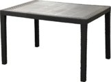 Ipae-Progarden teveve Garten-Tisch Fixed Geflochtene Stil Rattan anthrazit pri16 150 x 72 x 90 cm -