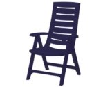 Jardin 212167 Klappsessel Aruba, verstellbar in 4 Positionen, Kunststoff, blau -