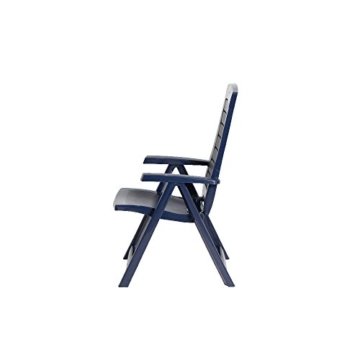 Jardin 212167 Klappsessel Aruba, verstellbar in 4 Positionen, Kunststoff, blau - 