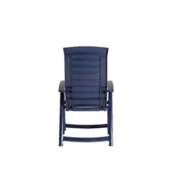 Jardin 212167 Klappsessel Aruba, verstellbar in 4 Positionen, Kunststoff, blau - 