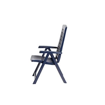 Jardin 212167 Klappsessel Aruba, verstellbar in 4 Positionen, Kunststoff, blau - 