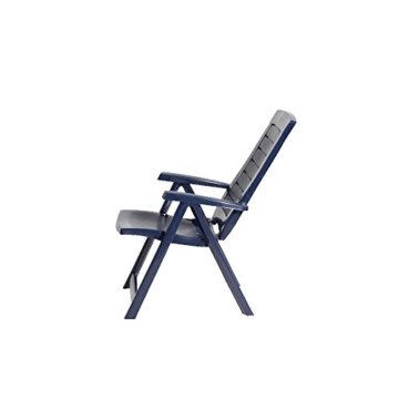 Jardin 212167 Klappsessel Aruba, verstellbar in 4 Positionen, Kunststoff, blau - 