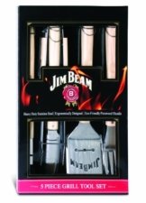 Jim Beam Grillbesteck mit Holzgrifffläche im Geschenkset, 5 tlg. -
