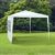 JOM 127134 Gartenpavillon 3 x 3 m, Durchmesser 24/18 mm, inklusive 4 Seitenwände, 3x Fenster, 1x Tür mit Reisverschluss, Material PE 110G, Metallgestänge beschichtet, Kunststoffverbinder, Wasserdicht, Heringe und Seile, weiß - 