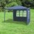JOM 127135 Gartenpavillon 3 x 3 m, Durchmesser 24/18 mm, inklusive 4 Seitenwände, 3x Fenster, 1x Tür mit Reißverschluss, Material PE 110G, Metallgestänge beschichtet, Kunststoffverbinder, Wasserdicht, Heringe und Seile, blau - 