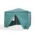 JOM 127137 Gartenpavillon 3 x 3 m, Durchmesser 24/18 mm, inklusive 4 Seitenwände, 3x Fenster, 1x Tür mit Reisverschluss, Material PE 110G, Metallgestänge beschichtet, Kunststoffverbinder, Wasserdicht, Heringe, grün -