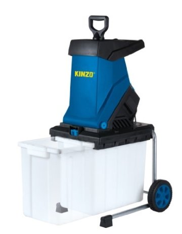 KINZO Elektrischer Leisehäcksler 230 Volt Gartenhäcksler Schredder Häcksler Holzhäcksler 50 L, 46632 -