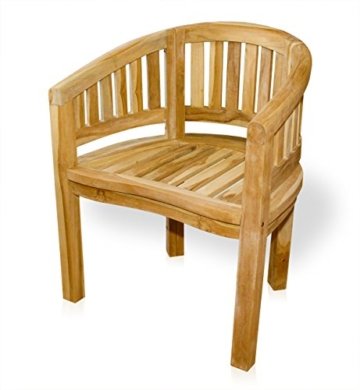 KMH®, Gartensessel "Banana" (ECHT TEAK) (#102138) -