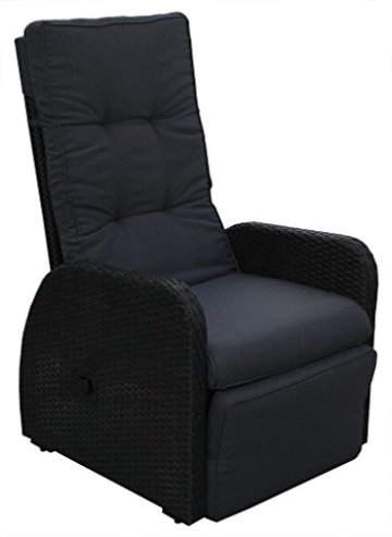 KMH®, Polyrattan Liegestuhl 