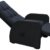 KMH®, Polyrattan Liegestuhl "Bob" inklusive Auflage! (schwarzes Polyrattan - anthrazitfarbene Auflage) (#106058) -