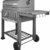 Krollmann Holzkohlegrill BBQ - mit Trolley inkl. Grillzange 34 cm und Grillzange 25cm - 
