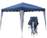 Kronenburg Falt Pavillon 3 x 3 m Gartenzelt Partyzelt in Blau -