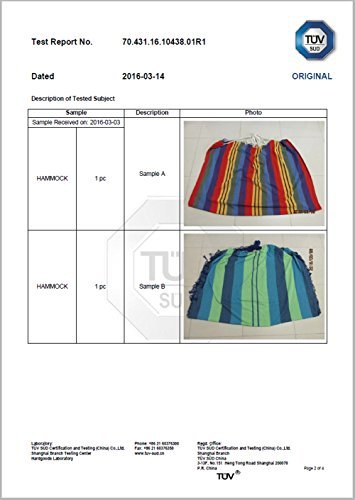 Kronenburg Hängematte Mehrpersonen 220 x 160 cm, 2 Kissen 70 x 40 cm - Belastbarkeit bis 300 kg - 