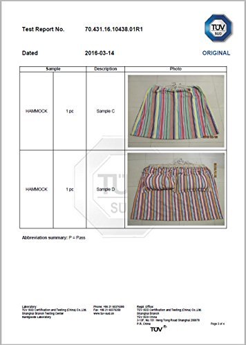 Kronenburg Hängematte Mehrpersonen 220 x 160 cm, 2 Kissen 70 x 40 cm - Belastbarkeit bis 300 kg - 