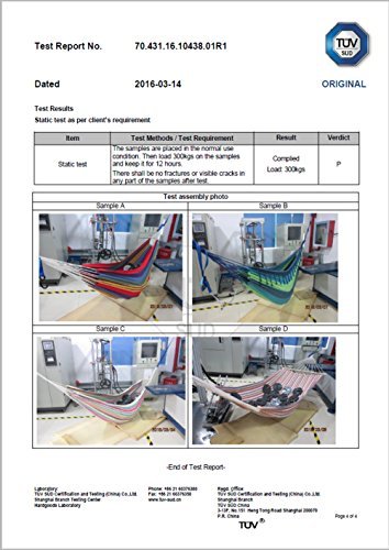 Kronenburg Hängematte Mehrpersonen 220 x 160 cm, 2 Kissen 70 x 40 cm - Belastbarkeit bis 300 kg - 