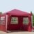 Kronenburg Pavillon PE Gartenzelt mit 4 Seitenteilen in Rot - 