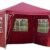 Kronenburg Pavillon PE Gartenzelt mit 4 Seitenteilen in Rot -