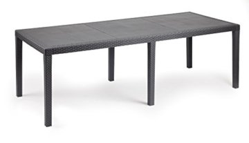 Kunststoff Ausziehtisch "Queen", in Rattan Optik, 150/220 x 90 cm, von IPAE Progarden, MADE IN GERMANY -