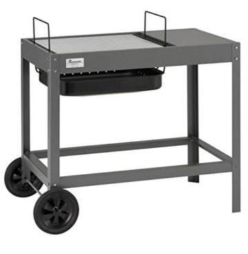 Landmann 11601 Holzkohlegrill Collection Nummer 1 Grillwagen, silber -