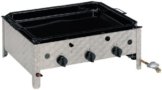 Landmann Gasbräter 3 flammig mit Pfanne, Silber, 69,5 x 58,5 x 27 cm -