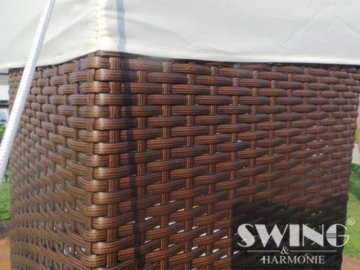 Luxus Rattan Pavillon (Schwarz/Anthrazit) - 