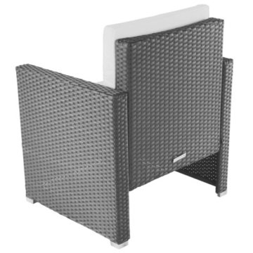 Miadomodo Bequemer Loungesessel aus Polyrattan Gartenmöbel inkl. Sitzkissen -Farbwahl- Gartensessel - 