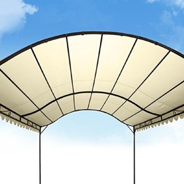 Miadomodo Garten Metall Pavillon in Beige Partyzelt aus Stahl ca. 3x4 m - 