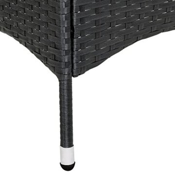 Miadomodo Polyrattan Gartenmöbel Rattanmöbel Stühle in 2er-Set - in der Farbe nach Ihrer Wahl (Schwarz) - 
