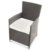 Miadomodo Polyrattan Gartensessel inkl. Sitzkissen, 2er, grau - 