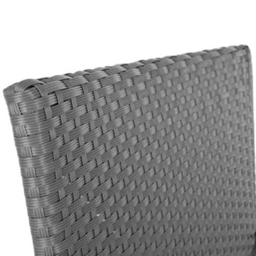 Miadomodo Polyrattan Gartensessel inkl. Sitzkissen, 2er, grau - 