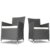 Miadomodo Polyrattan Gartensessel inkl. Sitzkissen, 2er, grau - 