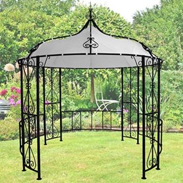 Miganeo® Premium-Gartenpavillion Gazebo Savona 3x3x2,9 m, für Garten aus Metall - 