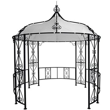 Miganeo® Premium-Gartenpavillion Gazebo Savona 3x3x2,9 m, für Garten aus Metall -