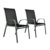 Nexos 2er Set Gartenstuhl Stapelstuhl Stapelsessel Hochlehner Terrasse anthrazit -