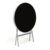 Nexos Bistrotisch mit Glasplatte klappbar Terrassentisch Gartentisch Glastisch schwarz - 