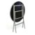 Nexos Bistrotisch mit Glasplatte klappbar Terrassentisch Gartentisch Glastisch schwarz - 