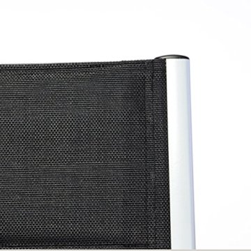 Nexos Deluxe Alu Klappstuhl gepolstert schwarz Gartenstuhl Relaxstuhl Liegestuhl Campingstuhl - 