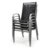 Nexos Gartenstuhl 4er Set Stapelstuhl Stapelsessel Hochlehner anthrazit schwarz Terrasse - 