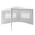 Nexos GM36090 PE-Pavillon Partyzelt mit 2 Seitenteilen für Garten Terrasse Markt Camping Festival als Unterstand und Plane, wasserdicht 3 x 3 m weiß -