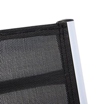 Nexos ZGC34483 Klappstühle Garten/Liegestuhl Aluminium klappbar, schwarz - 