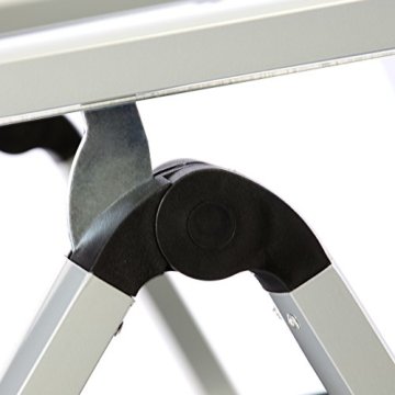 Nexos ZGC34483 Klappstühle Garten/Liegestuhl Aluminium klappbar, schwarz - 