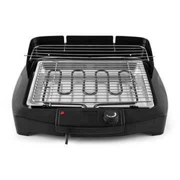 oneConcept Dr. Beef II Grill Tischgrill Elektrogrill Standgrill (2000 Watt, stufenlose Hitzeregulierung, Standfuß, abnehmbares Heizelement) schwarz - 