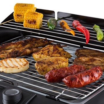 oneConcept Dr. Beef II Grill Tischgrill Elektrogrill Standgrill (2000 Watt, stufenlose Hitzeregulierung, Standfuß, abnehmbares Heizelement) schwarz - 