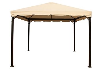 OUTFLEXX Erstatzdach aus hochwertigem Polyester für den Sahara Pavillon in beige, 3 x 3 Meter, Gartenzubehör, Pavillondach, wetterfest, wasserabweisend, imprägniert, zeitloses Design, naturfarben - 