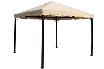 OUTFLEXX Erstatzdach aus hochwertigem Polyester für den Sahara Pavillon in beige, 3 x 3 Meter, Gartenzubehör, Pavillondach, wetterfest, wasserabweisend, imprägniert, zeitloses Design, naturfarben - 