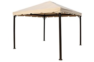 OUTFLEXX Erstatzdach aus hochwertigem Polyester für den Sahara Pavillon in beige, 3 x 3 Meter, Gartenzubehör, Pavillondach, wetterfest, wasserabweisend, imprägniert, zeitloses Design, naturfarben - 