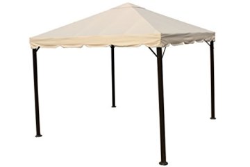 OUTFLEXX Erstatzdach aus hochwertigem Polyester für den Sahara Pavillon in beige, 3 x 3 Meter, Gartenzubehör, Pavillondach, wetterfest, wasserabweisend, imprägniert, zeitloses Design, naturfarben - 