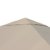 OUTFLEXX Erstatzdach aus hochwertigem Polyester für den Sahara Pavillon in beige, 3 x 3 Meter, Gartenzubehör, Pavillondach, wetterfest, wasserabweisend, imprägniert, zeitloses Design, naturfarben - 